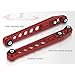 AJP Distributors JDM Suspension Rear Lower Aluminum Control Arms Kit Red LCA Solid Polyurethane Bushings Set Compatible/Replacement For Civic EK EM1 LX DX EX SI 1996 1997 1998 1999 2000 96 97 98 99 00