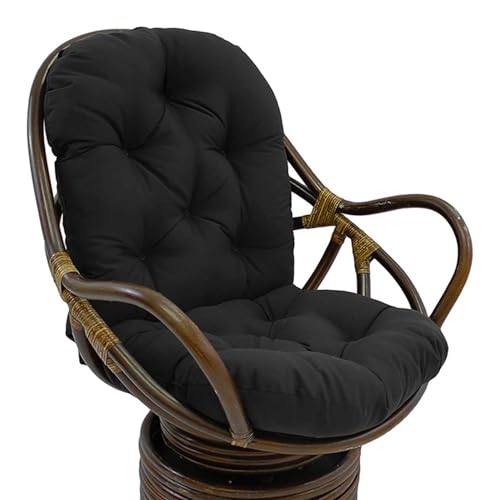 Chaise à bascule de patio et son grand tapis moelleux d'été