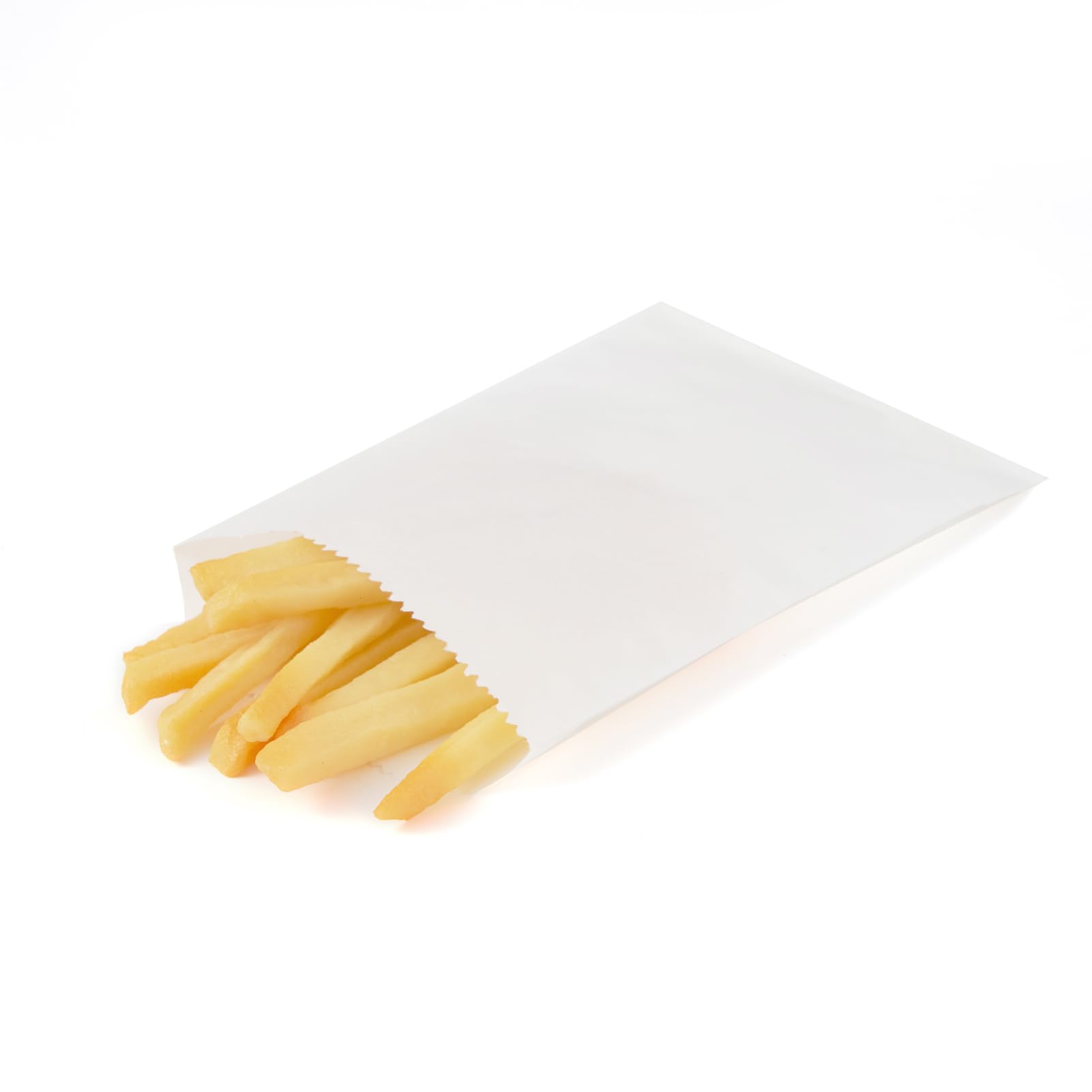 FOCCIUP Opakowanie 100 szt. 100 x 15 cm białe torebki na smakołyki z papieru typu kraftowego płaska torba na prezent na imprezę mała torba na prezent
