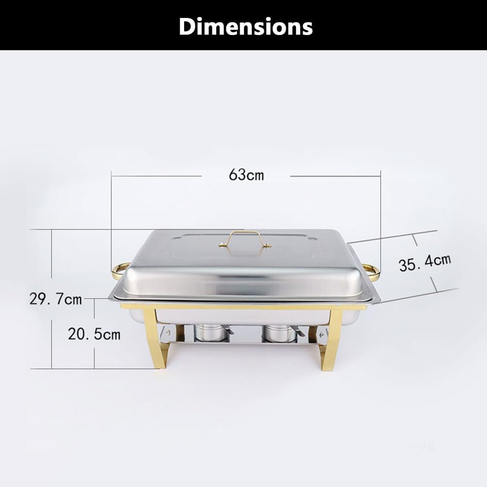 AIZYR Chafing Dishes for Buffet, Chafers and Buffet Warmers Sets Rectangle Food Warmer for Party Holiday Banquets,Single Grid