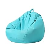 mateju pouf poltrona a sacco, pouf letto singolo morbido, pouf sacco di fagioli senza riempimento, pouf poltrona di fagioli per adulti e bambini, per interni esterni (m,blu cielo)