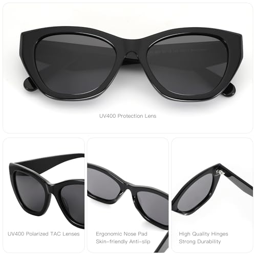 ZENOTTIC Cat Eye Polarized Sunglasses Womens: Trendy Designer Sun Glasses - Retro Square Stylish Shades4