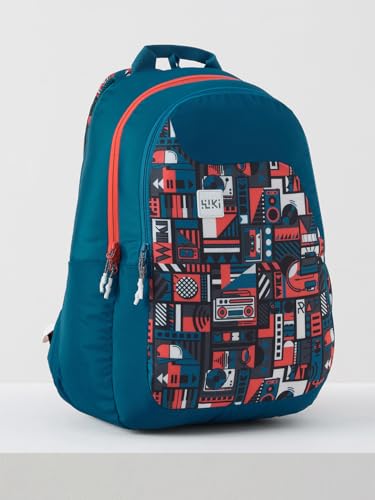 Image of Wildcraft Wiki 1 30L Laptop Backpack for Men & Women | Fits 15.6 inch Laptop | Padded Shoulder Straps, Multi Compartments, Anti-Theft Zippers | School & College Bag | Music Pattern Multi