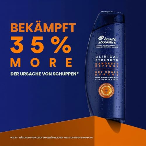 Head & Shoulders Clinical Strength Shampoo zur Behandlung von Schuppen und seborrhoischer Dermatitis, 400 ml (2er-Pack) – Ansicht 4