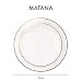 25 Multi-Uso Elegantes Platos de Postre de Plástico con Borde Oro, 19cm|...
