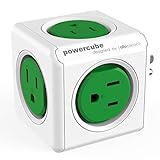 PowerCube Original, 5 Outlet Wall Adapter Power Strip with 5 outlets and Resettable Fuse - PC-4100-USORPC By Allocacoc