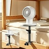 CloudValley Upgraded Adjustable Fan Holder for Woozoo Fan 2026, Ultra-Durable Mteal Fan Stand with 360° Rotating Disc, for Dorm Room, Bunk & Lofted Bed, Cooling Essentials for College Dorms