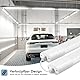 LEOEU Feuchtraumleuchte LED 120CM, 36W 4200LM Kellerlampe LED Feuchtraumlampe mit 4000K Neutralweiß, Deckenleuchte Flach Wannenleuchte Wasserfest IP65 Werkstattlampe für Büro Keller Garage Lager