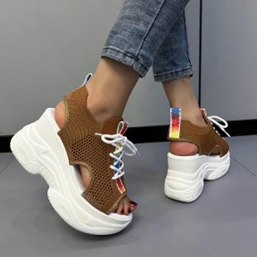Sandales compensées blanches pour femmes chic et rétro de style romain