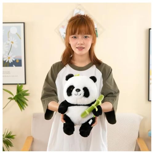 Image of ADORA Bamboo Panda Soft Toy (30cm, Black and White) | Cute Panda Plushie with Bamboo | Stuffed Toy for Kids, Girls, Boys | Panda Teddy Bear Gift for Birthday, Valentine & Special Occasions