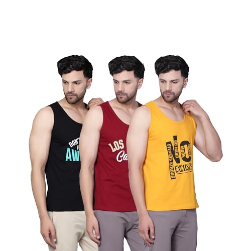 Image of Designer Men Vest Versatile Cotton Sando /Baniyan /Ganji for Boys - Perfect for Gym Workouts, Vacations, and Beaches