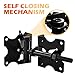 Heavy Duty Self-Closing Gate Hinges for Vinyl & Wooden Fence Gates, 90° Adjustable Hinges Kit with Swing Adjuster Tool and Self-Tapping Screws, Non-Weld Black Finish, 2-Pack