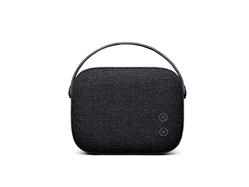 Vifa Helsinki Bluetooth Speaker, Hi-Resolution Bluetooth 4.0 Wireless Speakers, Portable Mini Speaker in Handle Bag Look, High-Performance Private Speaker with Stylish Appearance (Slate Black)