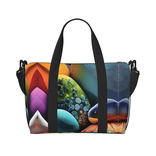 Coloured stones Printed women's handbag, portable crossbody bag, suitable for fitness, travel.