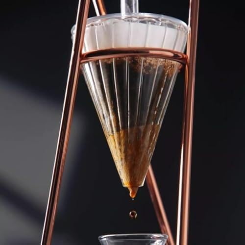 Cold Brew Coffee Maker,Iced Coffee Drip Tower with Adjustable Water Flow Valve Metal Rack for Home Café Brewing