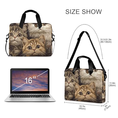 Bolso Maletín para Laptop 15.6 Pulgadas Marrón miniatura 4