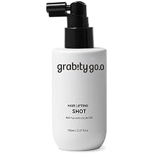 grabityg0.0 Hair Lifting Shot - Hair Thickening Spray, Vegan Root Lifter and Heat Protectant for Fine and Thinning Hair with Biotin and Salicylic Acid, Up to 48H Long-Lasting Volume, 5.07 fl.oz.
