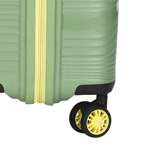 Image of Skybags Swirl Check-in Trolley Bag 65cm | Medium Hard Luggage | 8 Wheels Suitcase for Travel | 3-Digit Combination Lock with Anti-Theft Zipper | Polypropylene | 3 Years Warranty - Unisex (Green)