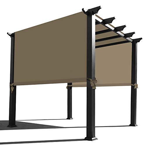 Alion Home Waterproof Pergola Covers - Pergola Replacement Canopy - Universal Replacement Canopy for Pergola (14' L x 10' W, Muddy Water)