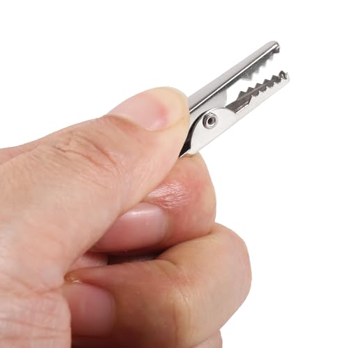 Image of 150PCS Mini Metal Alligator Clip Mini Clamps Alligator Clips 28mm 35mm 45mm Multipurpose Crocodile Clamps for Electric Testing Battery Testing(28mm 35mm 45mm)