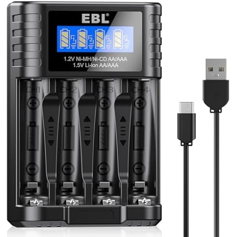 EBL 4 Bay Fast Battery Charger Cover