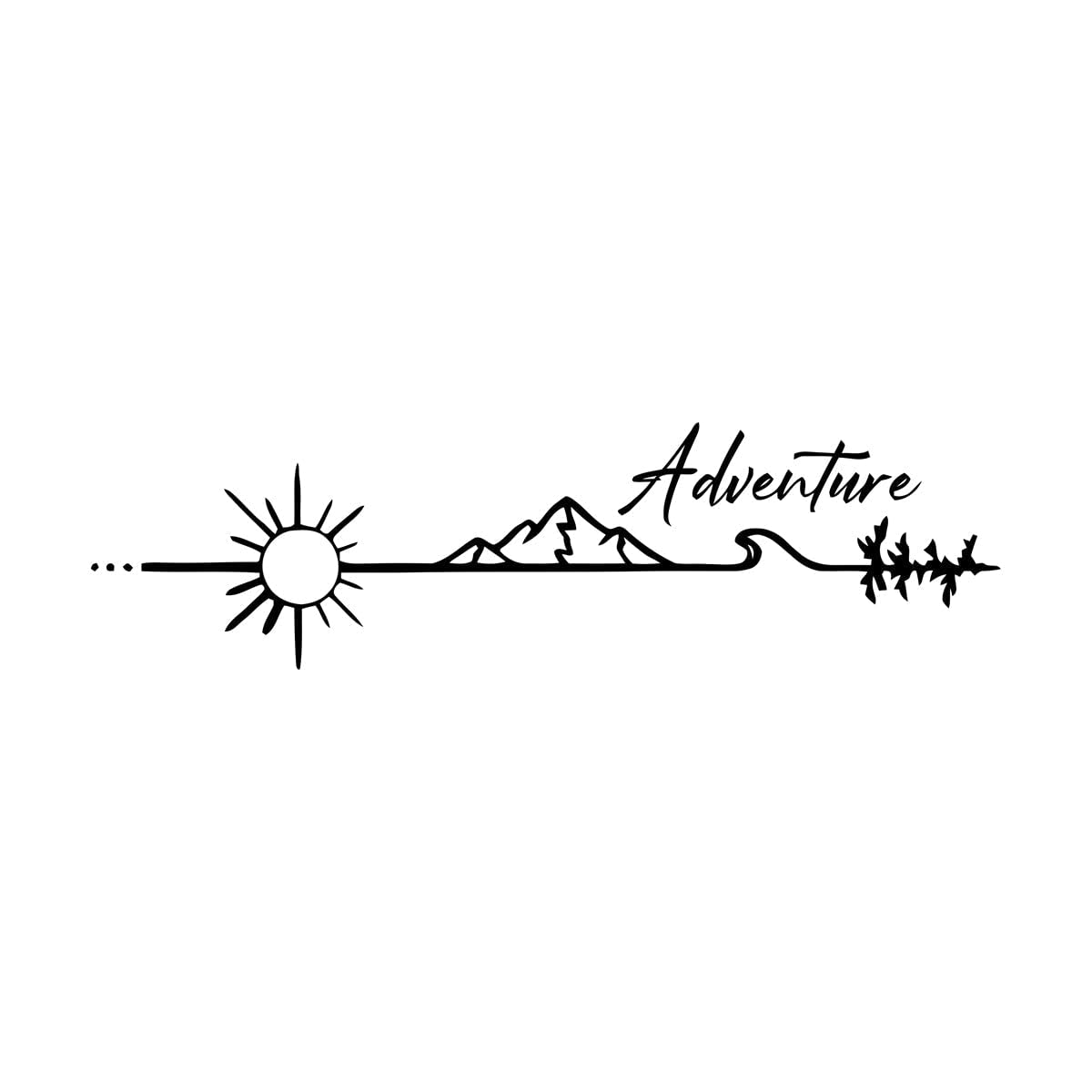 Lzhouting Wall Stickers 2735 Camper Rv Car Truck Sticker Decal Camping Outdoors Adventure Vinyl Sticker Camper Suv Decoration Decals Car Window Door Large - 100X28cm