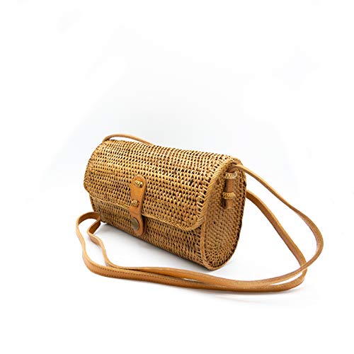 Mienloco Rattan Umhängetasche Korbtasche Handtasche (R11)