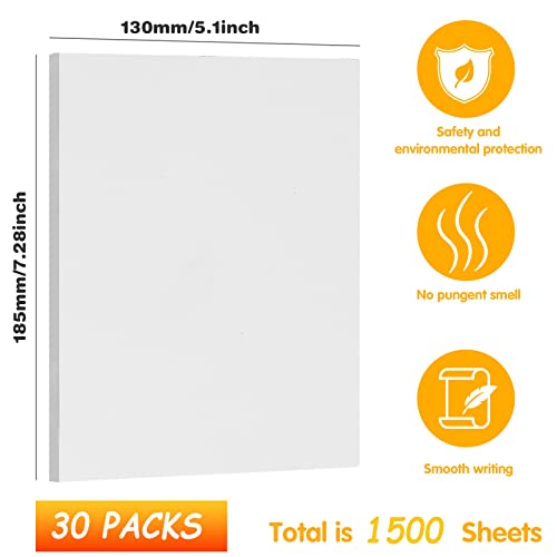 Bloc-notes en papier blanc pour serveur liste de courses et petit carnet