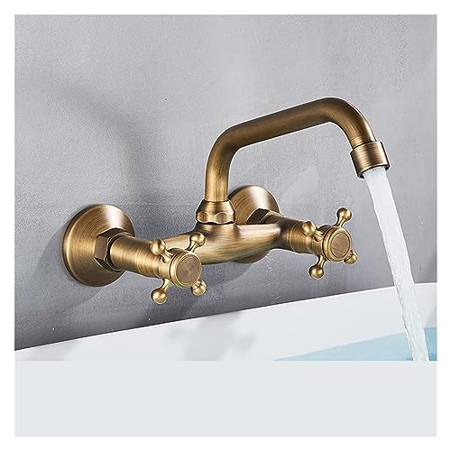 Mélangeur laiton antique pour lavabo rétro chic