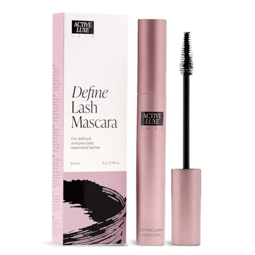 Máscara de pestañas Active Luxe Define Lash – Máscara hipoalergénica para ojos sensibles – Mascara negra para longitud, volumen y pestañas definidas, 8 g