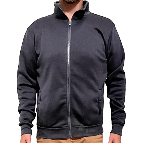 Sweaters for Men Cardigan Sweatshirt Hoodless Zip Up Jacket High Neck Lightweight Sueter Para Hombres4