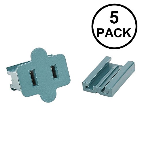 Novelty Lights Spt-1 Female Plug, Snap On Vampire Plugs, Green, Polarized, 8 Amp, 5 Pack #TOP1