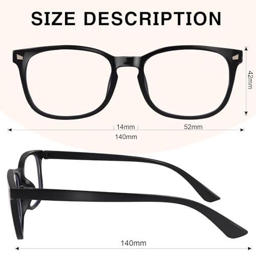 Image of Bio-th Blue Light Blocking Glasses Small Size, Durable Frame Blue Light Glasses for Daily Digital Work, B-EF-R5