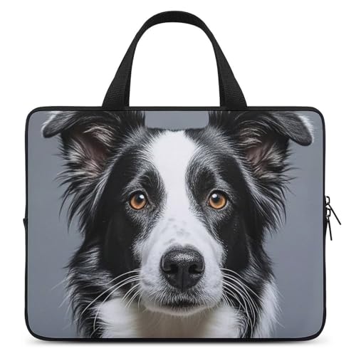 Housse ordinateur 12 pouces Border Collie idéale pour vos voyages