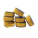 Kabelmarkierungen 10 Rollen Draht Kabelmarkierer Kabelschlauch PVC Nummer 0-9(1mm)