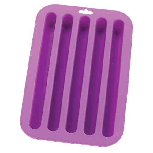 HIC Kitchen Silicone Water Bottle Ice Tray, Non-Stick, Makes 5 Long Ice Sticks