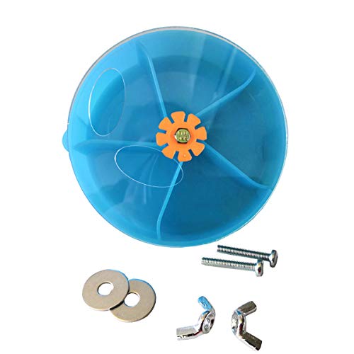 Parrot Foraging Toy - Creative Seed Rotating Wheel with Food Ball for Small & Medium Parakeets, Cockatiels, and Conures