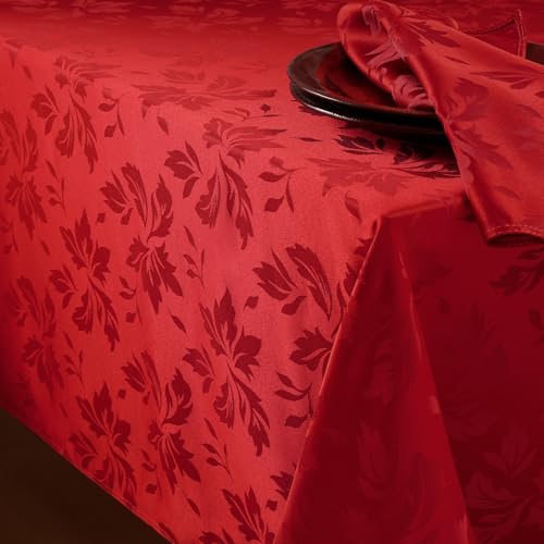 Softalker テーブルクロス クリスマス 長方形 90x90 cm 撥水 赤 正月桌布 防水・防汚・お手入れ簡単 高耐久 無地 北欧風 おしゃれ テーブルカバー 家庭用・小 カフェ・クリスマス・式典・パーティー用 Xmas Table cloth for Dining Table