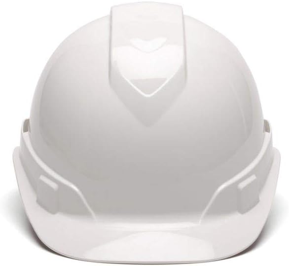 Limited Discount Cap Style Vented Ridgeline ABS White Hard Hat Design Safety Helmet, With 6 Point Suspension + Flag Decal, By Acerpal