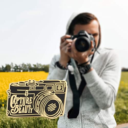 Image of UJIMS Photographer Gift Funny Camera Enamel Pin Photography Jewelry Camera Charm Gifts for Photographer Lovers
