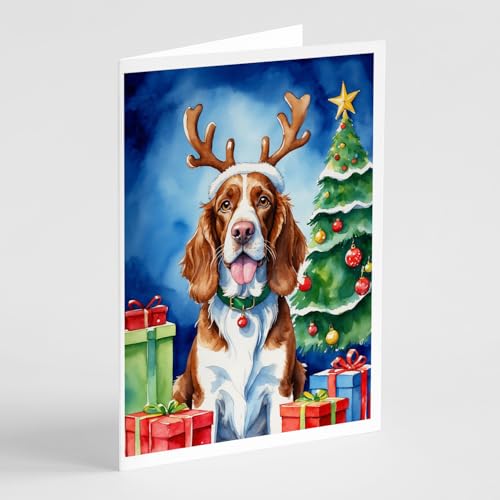 Caroline's Treasures Welsh Springer Spaniel Dogs 5x7 Note Cards Set of 8