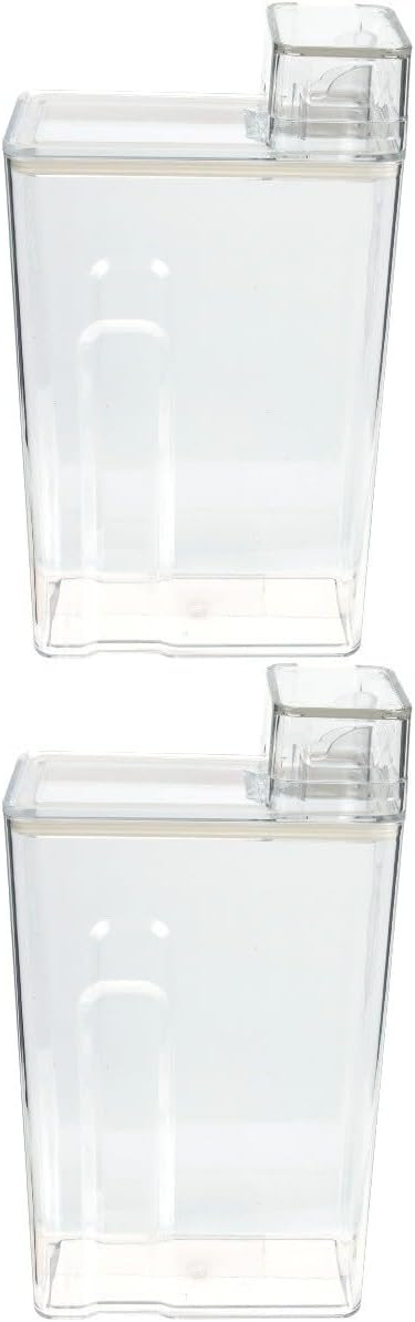 Yardwe Transparent Laundry Bottle Refillable Lotion Sub Bottle with Measurement Scale Liquid and Powder Storage Container for Home Hotel Laundry Room