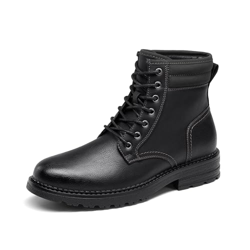 Bruno Marc Men's Dress Oxford Fashion and Comfort Ankle Lace Up Boots,Size 12,All Black,BMUMAB2513
