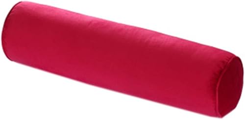 Miniatura 7 de Almohada de cuello cilíndrico suave de terciopelo, almohada cervical larga, lavable, almohada redonda para cuello, piernas y rodilla (Mauva pálido