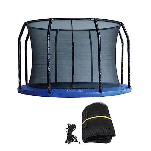 Replacement Trampoline Net, Safety Enclosure for 6/8 Arches Poles, Anti-Fall Protective Net for Round Frame Trampolines, NET ONLY