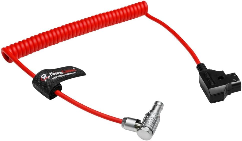 Anton D-TAP to 2 pin Male Power Cable for Teradek ARRI (Right Angle 2 Pin Flexible Cable)