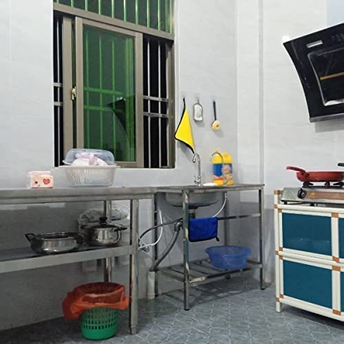 30X16X30 Inch Utility Sink Single Bowl Stainless Steel Kitchen Sink With Left Drain Plate For Laundry Backyard Garage Camping Portable Vanity Sink #TOP4