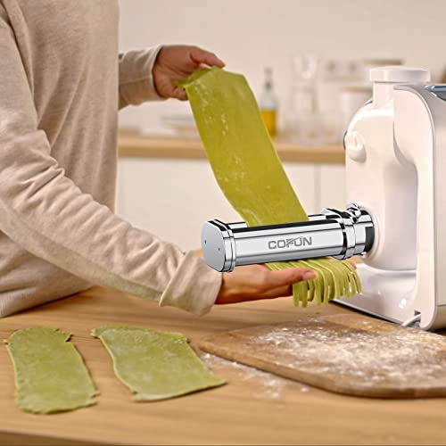 COFUN Pasta Attachment for Bosch Mum 5 Accessories, 3 Pieces Pasta Machine for Bosch Pasta Attachment Mum5 Accessories, Pasta Roller Stainless Steel Spaghetti Fettuccine for Bosch Food Processor Accessories - Image 8