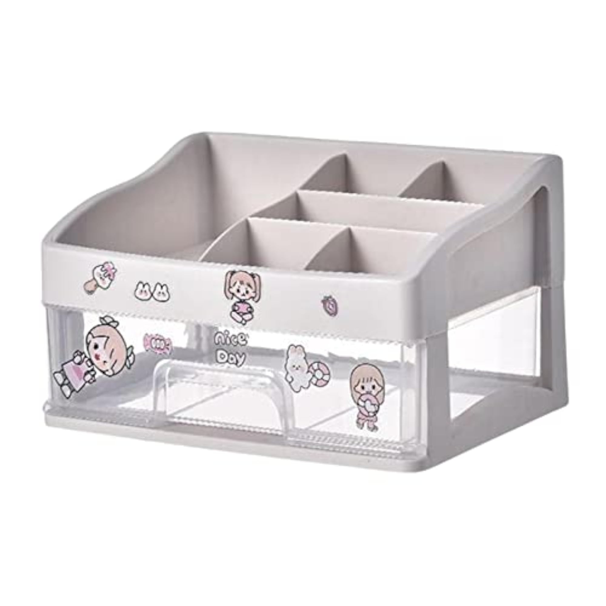 Cosmetic Storage Box with Drawers for Makeup Organization
