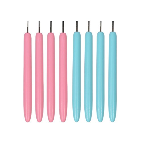 DIY Papier Quilling Schlitz Tools (8 Stück, blau und rosa) Cover